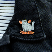 Load image into Gallery viewer, "Evil As Heck" Devil Cat Enamel Pin