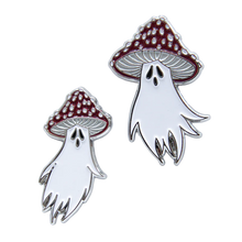 Load image into Gallery viewer, Ghost Mushroom Enamel Pin Set