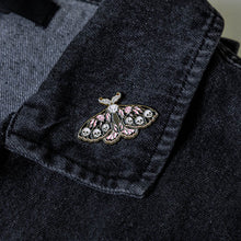 Load image into Gallery viewer, Moth & Skulls Enamel Pin