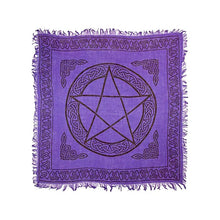 Load image into Gallery viewer, Altar Cloth / Crystal Grid Cloth Black, gold & silver