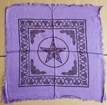 Load image into Gallery viewer, Altar Cloth / Crystal Grid Cloth Black, gold & silver