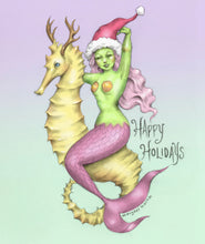 Load image into Gallery viewer, Mermazing Holiday! Postcard - 4 x 6" by Marybel Martin