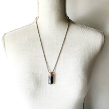 Load image into Gallery viewer, Black Tourmaline Necklace - Antique Copper Ball Chain