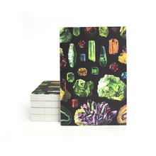Load image into Gallery viewer, Vintage Crystals & Minerals Exposed Coptic Binding Notebook Journal