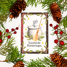 Load image into Gallery viewer, Witchy Yule / Christmas Greeting Card - Cauldron 4x6