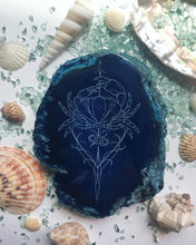 Load image into Gallery viewer, Cancer Zodiac Symbol Agate Slices Astrology Sign