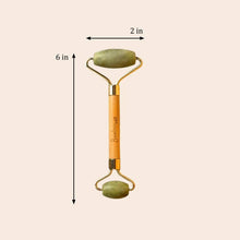 Load image into Gallery viewer, Bamboo Facial Roller Jade Stone