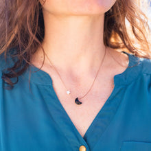 Load image into Gallery viewer, Black Onyx I Love You to the Moon & Back Necklace