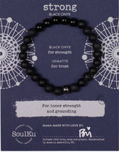 Load image into Gallery viewer, Black Onyx Men's Bracelet for Strong