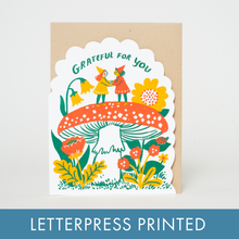 Load image into Gallery viewer, Grateful Gnomes Greeting Card by Phoebe Wahl