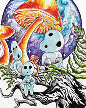 Load image into Gallery viewer, Forest Spirit - Vinyl Sticker - Kodama PNW Mononoke Mushroom