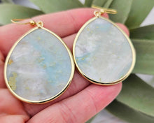 Load image into Gallery viewer, Thin Amazonite Teardrop Earrings