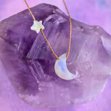 Load image into Gallery viewer, Moonstone I Love You To The Moon & Back Necklace