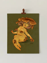 Load image into Gallery viewer, Winter Chanterelle Mushroom Pinup 8x10 Art Print