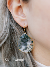 Load image into Gallery viewer, Thin Amazonite Teardrop Earrings