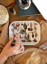 Load image into Gallery viewer, Small Metal Cactus Catchall Tray / Vintage Cacti Dish