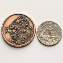 Load image into Gallery viewer, Naughty or Nice Copper Decision Maker - Krampus and Santa