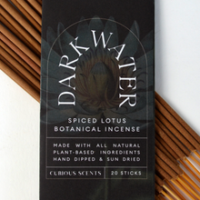 Load image into Gallery viewer, Dark Water Spiced Lotus Botanical All Natural Incense Sticks