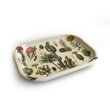 Load image into Gallery viewer, Small Metal Cactus Catchall Tray / Vintage Cacti Dish