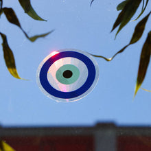 Load image into Gallery viewer, Blue Evil Eye Mini Suncatcher Sticker