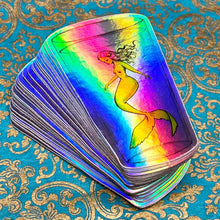 Load image into Gallery viewer, Tall Glass of Mermaid - vinyl holographic sticker by Marybel Martin