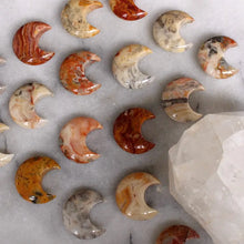 Load image into Gallery viewer, Small Crystal Carved Moons