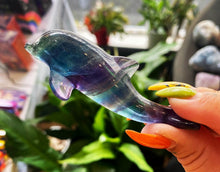 Load image into Gallery viewer, Rainbow Fluorite Dolphin