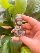 Load image into Gallery viewer, Gold sheen Obsidian Buddha
