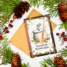 Load image into Gallery viewer, Witchy Yule / Christmas Greeting Card - Cauldron 4x6