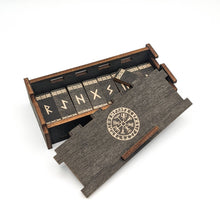 Load image into Gallery viewer, Elder Futhark Rune Staves in Coal