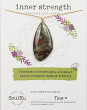 Load image into Gallery viewer, Dragon Blood Touchstone Necklace for Inner Strength