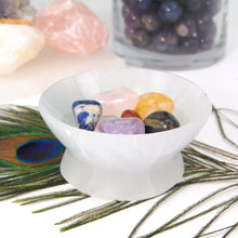 Load image into Gallery viewer, Selenite Pedestal Bowl - 4”
