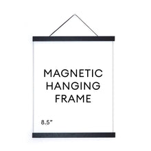 Load image into Gallery viewer, Magnetic Wood Hanging Poster Frame-Black