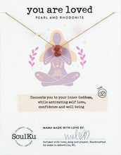 Load image into Gallery viewer, Rhodonite and Pearl Goddess Necklace