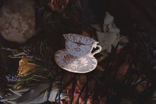 Load image into Gallery viewer, Tasseomancy Enamel Pin: White/Gold
