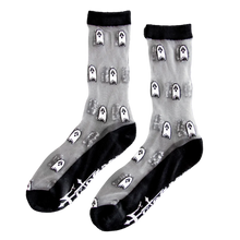 Load image into Gallery viewer, Sheer Ghost Crew Socks