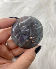 Load image into Gallery viewer, Labradorite Carved Sun/Moon