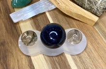 Load image into Gallery viewer, Selenite Sphere Stand - 3 slot