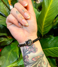 Load image into Gallery viewer, Sanrio Characters - Gold/Silver Sheen Obsidian Hello Kitty Bracelet