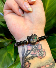 Load image into Gallery viewer, Sanrio Characters - Gold/Silver Sheen Obsidian Hello Kitty Bracelet