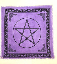 Load image into Gallery viewer, Altar Cloth / Crystal Grid Cloth Black, gold & silver