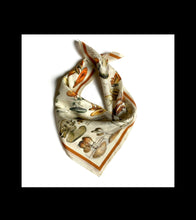 Load image into Gallery viewer, 100% Silk Scarf Mushroom Bandana 17x17