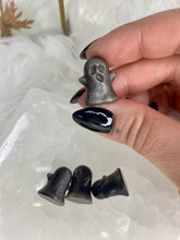 Load image into Gallery viewer, Silver Sheen Obsidian Mini Carvings
