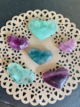 Load image into Gallery viewer, Fluorite hearts