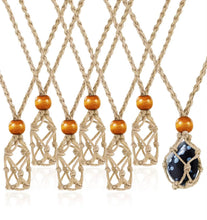 Load image into Gallery viewer, Crystal net pouch necklace