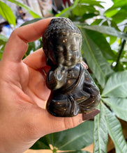 Load image into Gallery viewer, Gold sheen Obsidian Buddha