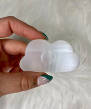 Load image into Gallery viewer, Selenite Cloud Sphere Stand