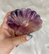 Load image into Gallery viewer, Magenta Fluorite Seashell Bowls