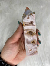 Load image into Gallery viewer, Pink Amethyst Flower Agate Tower