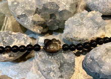 Load image into Gallery viewer, Sanrio Characters - Gold/Silver Sheen Obsidian Hello Kitty Bracelet